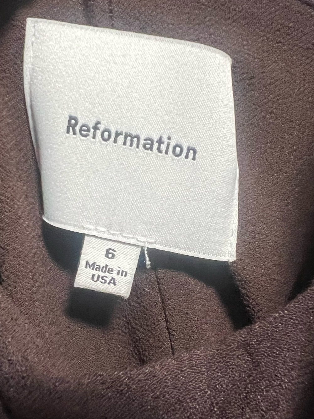 Reformation Vea Dress -Brown Adjustable Straps in Excellent Pre Loved Condition - Picture 2 of 6